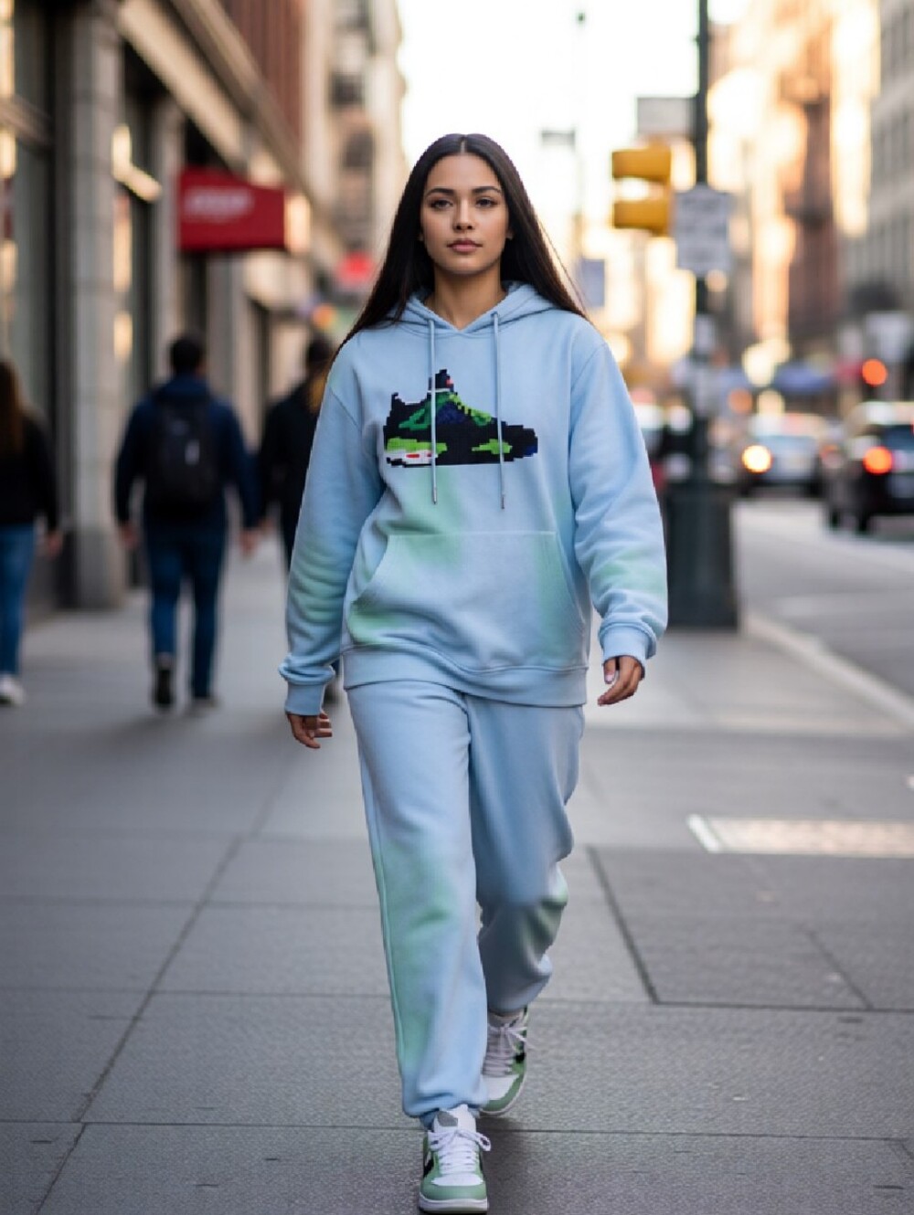 Mostly Heard Rarely Seen 8-bit Sneaker Print Hoodie